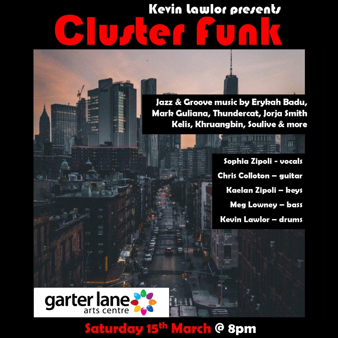 garterlane's tweet photo. St Patrick’s weekend sees the feisty #ClusterFunk by Kevin Lawlor on the Garter Lane stage, for an evening of funk and soulful song that "should have come with an orange Weather Warning" ~ Jackie Hayden, Hotpress Magazine.
Book your tickets here: https://t.co/dzyD1CL3SW https://t.co/6y4kYm2Mf6