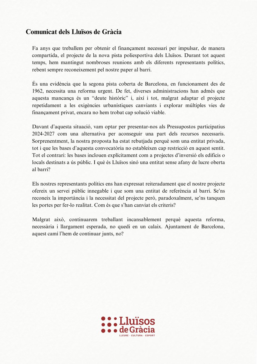 🔴 Comunicat oficial