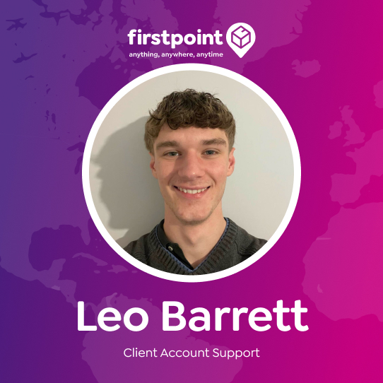 Welcome to the team Leo! 🎉

We’re excited to welcome Leo Barrett as our new Client Account Support at Firstpoint Logistics!

Leo will be assisting our clients with their logistics needs, ensuring they receive the reliable, efficient service Firstpoint is known for! 👏