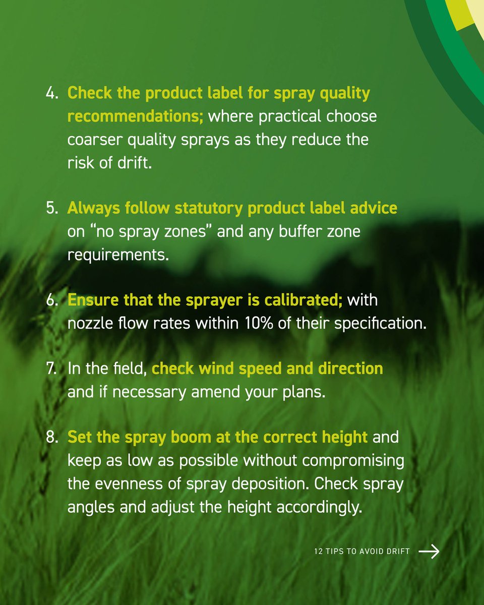 Cefetra's tweet photo. Here are 12 expert tips to prevent drift and protect your crops 🚜🌱
#DriftControl #SustainableAgriculture #CefetraGrain https://t.co/L8c1uowJau