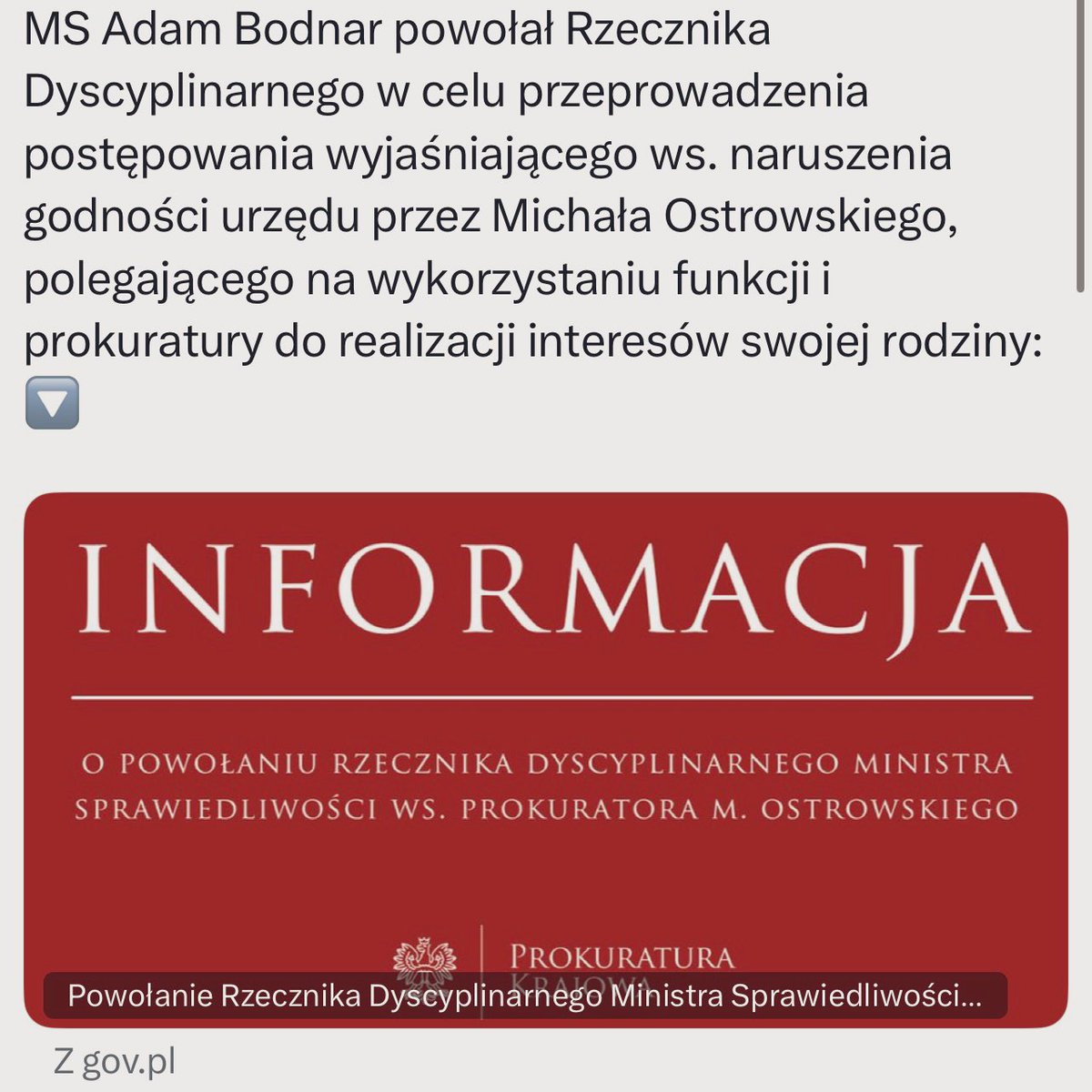 e_wrzosek's tweet photo. Idealnym rzecznikiem dyscyplinarnym dla prok. #Ostrowski byłby prok. #Romelczyk. Odwrotnie zresztą też.
Fakt, nie opinia :) https://t.co/vn1CLNtxVz