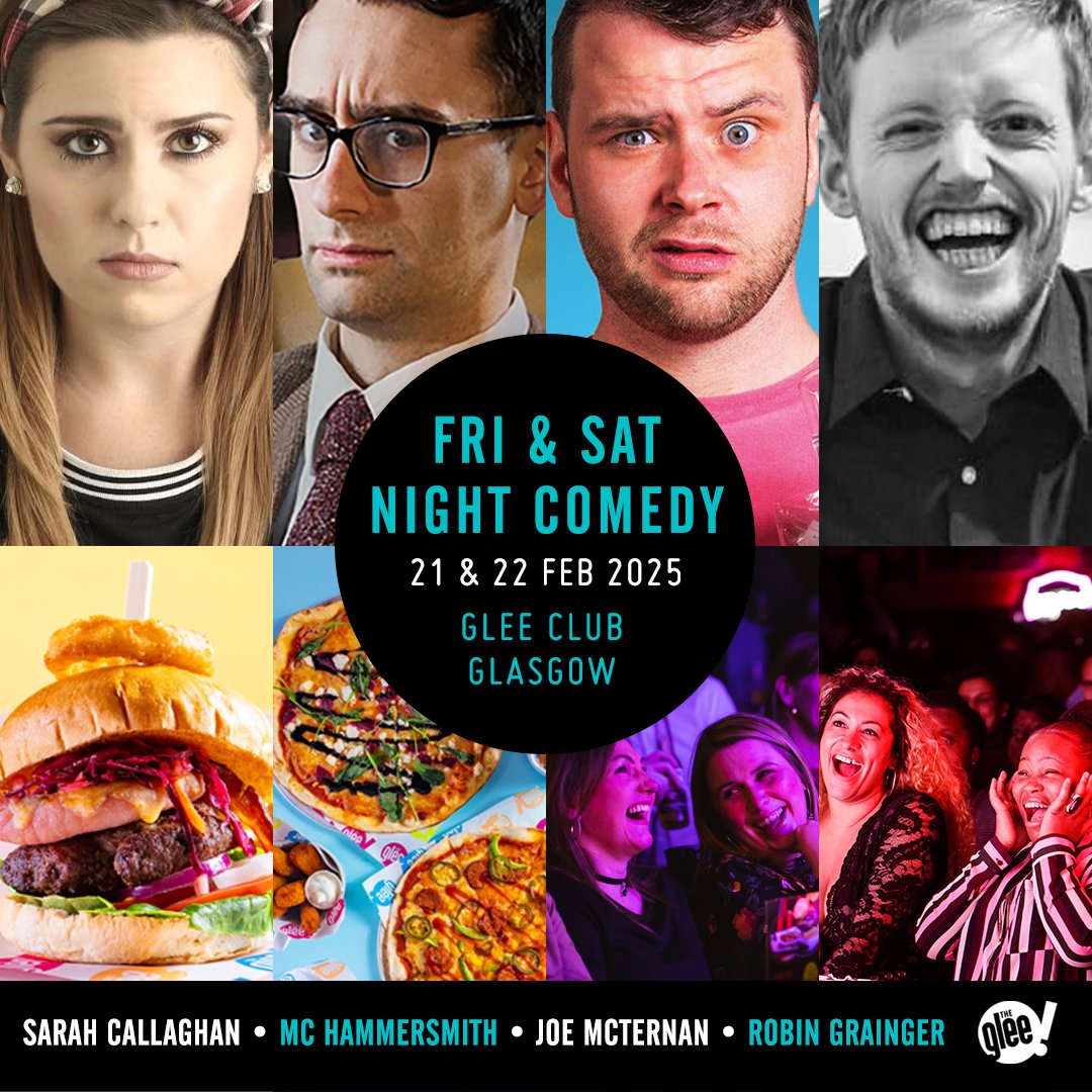 The Glee Club Glasgow (@gleeclubglasgow) on Twitter photo Laughter is the best medicine and we have plenty to share with you this weekend (no prescription required)!
We can't wait to have the brilliant <a href="/sarahecallaghan/">Sarah Callaghan</a>, <a href="/mc_hammersmith/">MC Hammersmith</a>, <a href="/JoeMcTernan/">Joe McTernan</a> & <a href="/RobinGrainger/">Robin Grainger</a> entertain us over the next couple of days!
🎟 bit.ly/GlasgowWeekend… Laughter is the best medicine and we have plenty to share with you this weekend (no prescription required)!
We can't wait to have the brilliant <a href="/sarahecallaghan/">Sarah Callaghan</a>, <a href="/mc_hammersmith/">MC Hammersmith</a>, <a href="/JoeMcTernan/">Joe McTernan</a> & <a href="/RobinGrainger/">Robin Grainger</a> entertain us over the next couple of days!
🎟 bit.ly/GlasgowWeekend…
