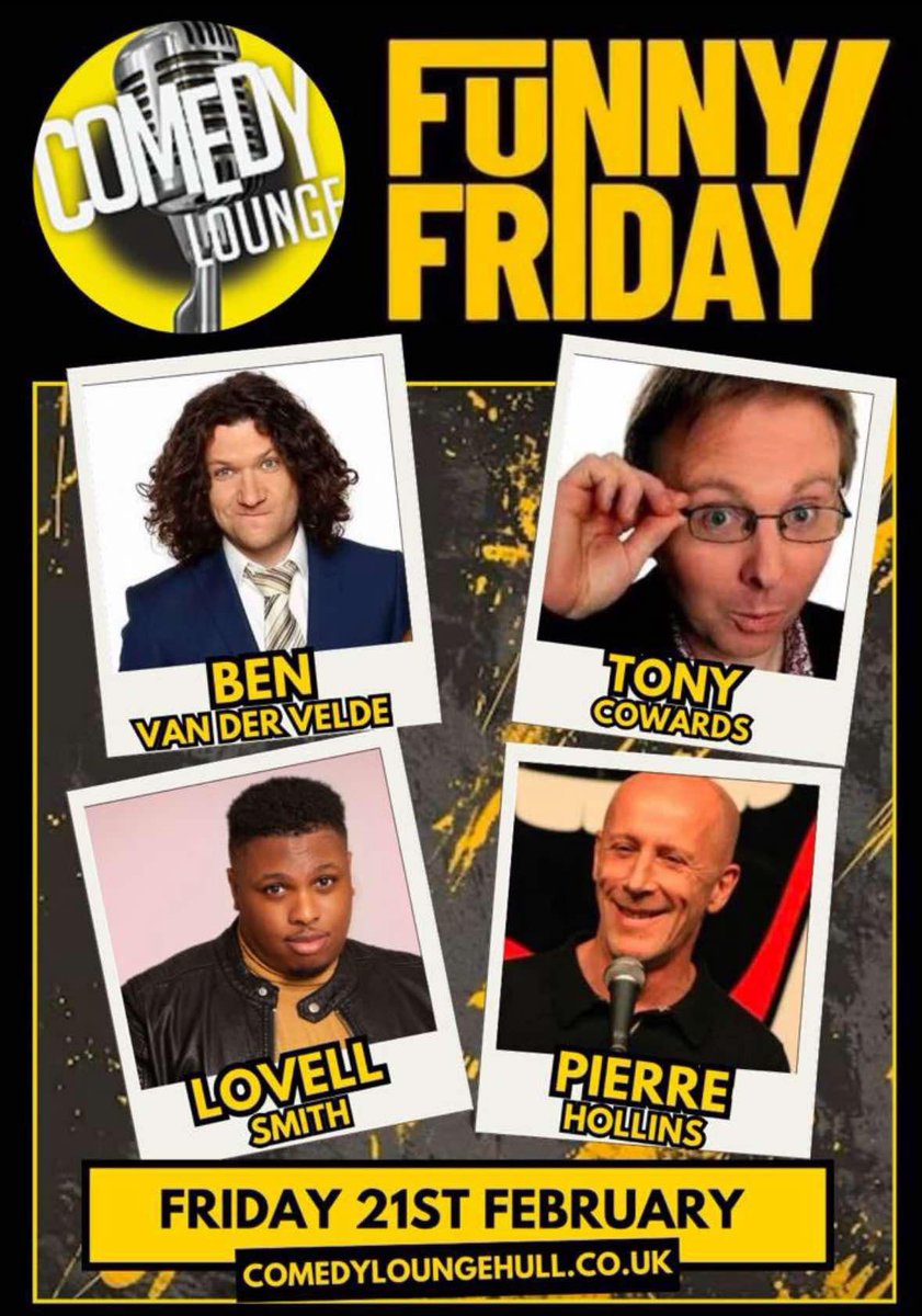 Join us tonight for an evening full of comedy!!👇🏼

comedyloungehull.co.uk