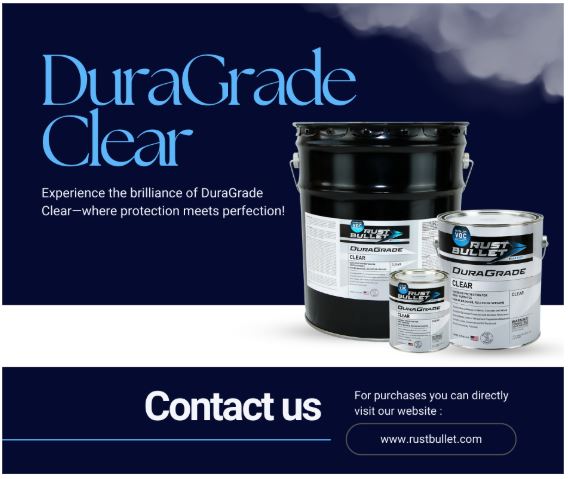 rustbullet's tweet image. Enter the realm of pristine protection with #DuraGradeClear! Dive into a revolutionary coating that offers unmatched performance with ultra-low VOCs, making it an environmentally preferred choice compliant in all states. rustbullet.com/product/duragr…
#CrystalClearProtection #RustBullet