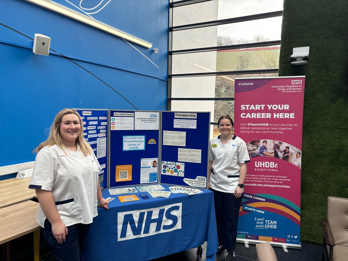 SmallOneFoss's tweet photo. All set and ready to go at University of Birmingham for the Physiotherapy careers event @UHDBTrust @UHDBAHPs @unibirmingham https://t.co/jb31zG98gc