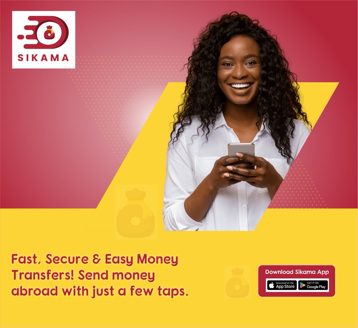 SikamaApp's tweet photo. Send money abroad quickly, securely, and effortlessly with the Sikama App! 💸📲 Just a few taps and your funds are on the way. Download now on the App Store or Google Play!

#Sikama #MoneyTransfer #SendMoney #FastTransfers #SecurePayments #EasyRemittance #Fintech #GlobalPayment https://t.co/8VdXgoaldz