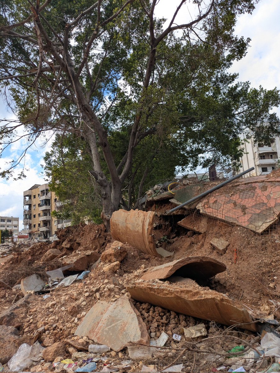 TaraAOGrady's tweet photo. One of the men I interviewed arrived to the scene ten minutes after the explosion and said that the ground had been like molten lava. 
The man in the photo with me was staring out over the detritus and told me "This was my home, everything is gone", https://t.co/dc1gSM473K