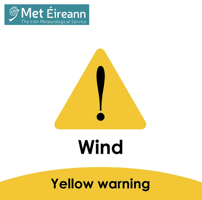 MetEireann's tweet photo. Status Yellow - Wind &amp; Rain Warning ⚠️ Sun 23rd

Very strong and gusty southerly winds &amp; spells of heavy rain.

➡️Clare, Cork, Kerry, Limerick, Waterford, Donegal, Galway, Leitrim, Mayo, Sligo, Wexford, Wicklow
⏲️2am to 3pm

Stay updated on our website ℹ️ https://t.co/jaUmMurSCN https://t.co/RucCisBdra