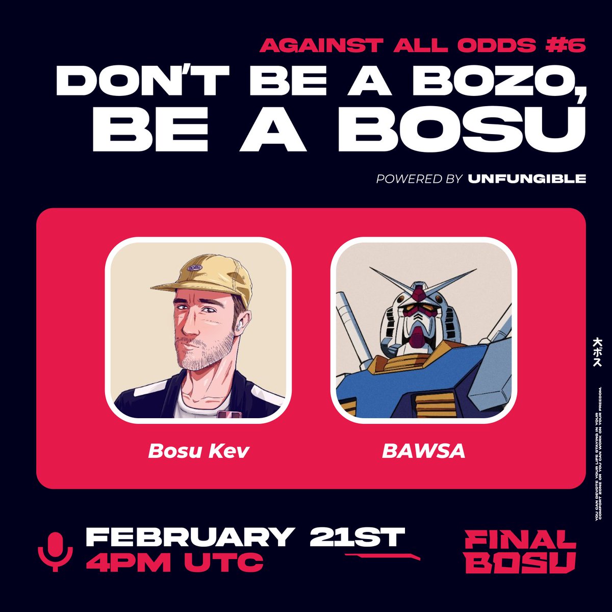 The official Finalbosu space #6.   

Set your reminders below🔻