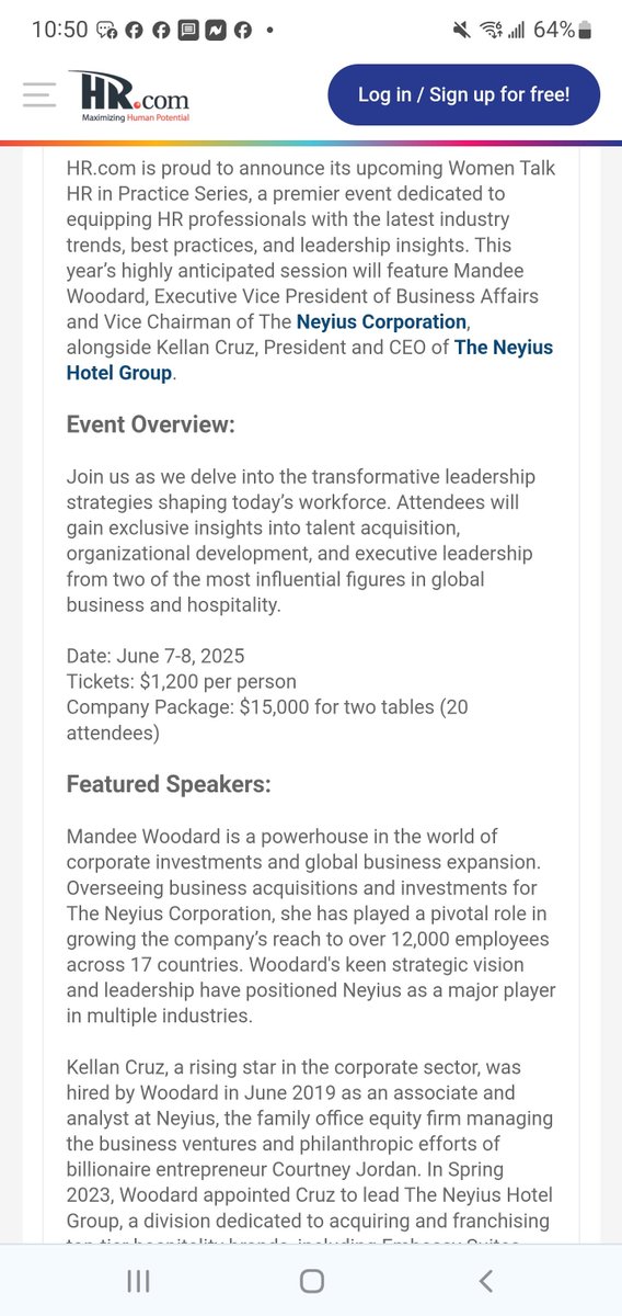 neyius's tweet image. Join our very own @MandeeWoodard and Kellan Cruz, the head of our hotel division @NeyiusHotelGrp for insights this year at Women Talk HR in practice, hr.com/en/app/calenda…
#EELive