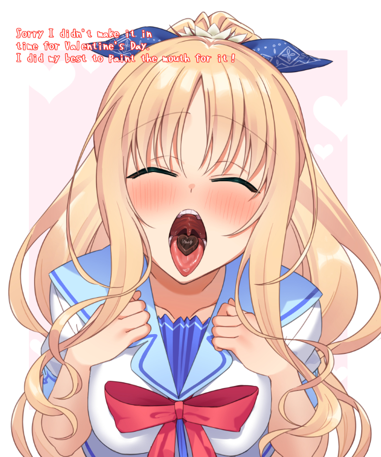 skeb納品しましたー！
名月の制服描いたの初めてな気がする…！デザインおしゃれで可愛いんですよね。
バレンタインということでチョコレートが添えられているのが口内フェチならではの視点で面白いです😋
リクエスト「 アステリズム / 桜塚名月 」