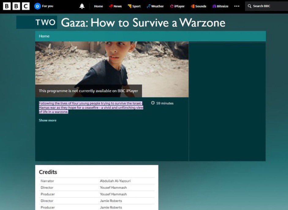 Inevitablewest's tweet image. 🚨BREAKING: The BBC have removed a Gaza documentary after they got exposed for lying and faking it

X is the media now.