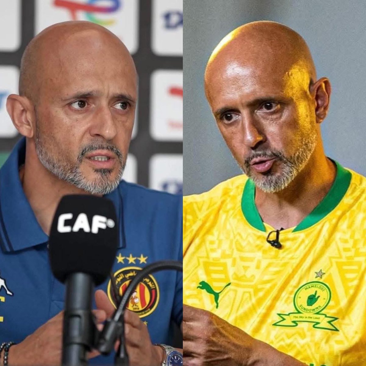 Game_Time10's tweet photo. Sundowns coach Miguel Cardoso was asked, about his thoughts on the draw:

His response:

“Many PSL matches to play until then!!!” 

Emotional return will be on the cards here. 

#AfricanFootball 
#TotalEnergiesCAFCL 
#GameTime https://t.co/4IfOLhGYOo