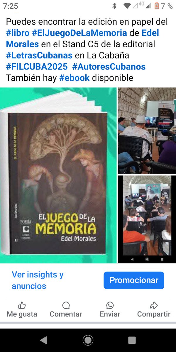 EdelMorales2's tweet photo. La edición en papel del #libro #ElJuegoDeLaMemoria de #EdelMorales se puede encontrar en el Stand C5 #AutoresCubanos de #LetrasCubanas en #FILCUBA2025 #poetry
También hay #ebook disponible
https://t.co/YcTha02AZy https://t.co/vJBKnnz58p