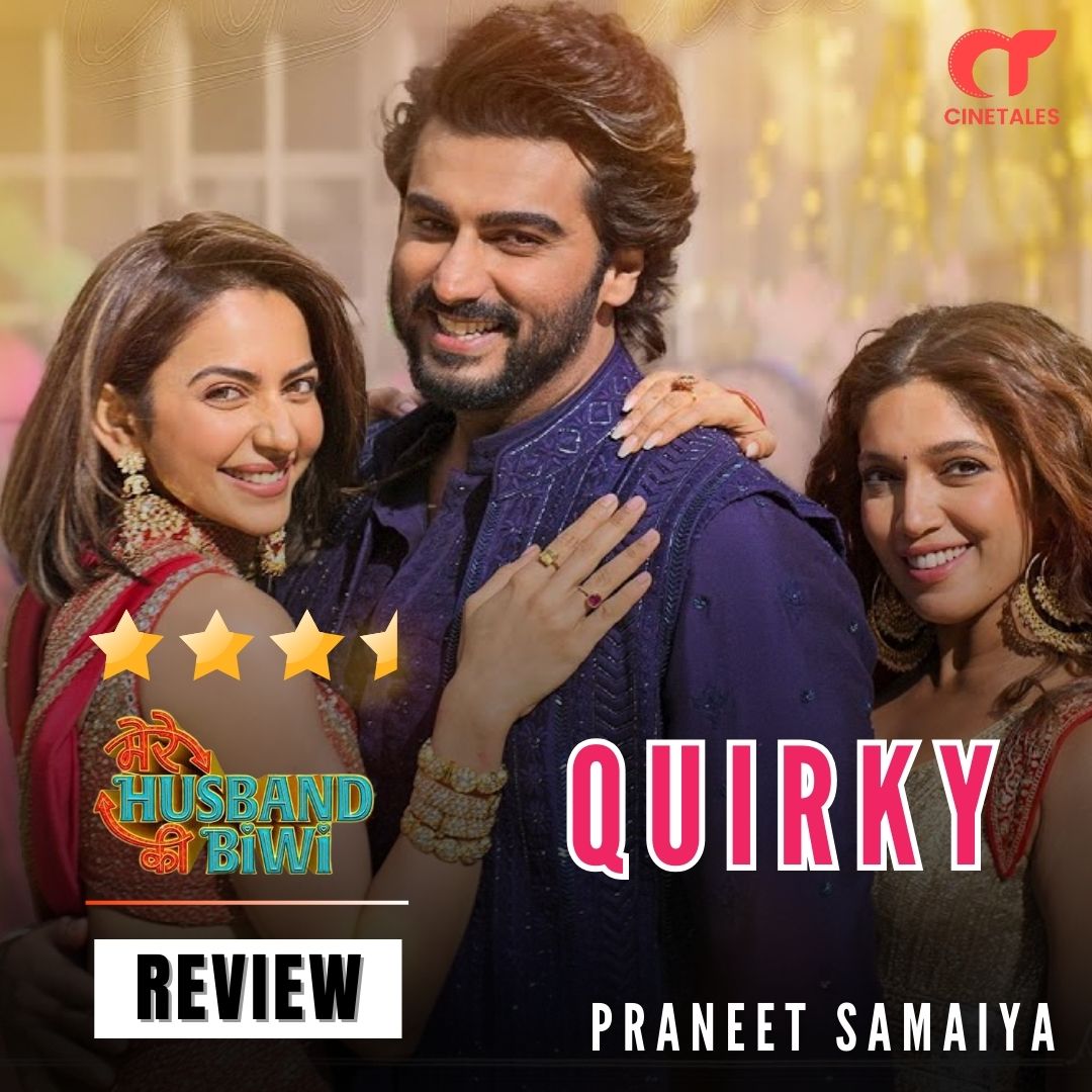 Movie: Mere Husband Ki Biwi
Rating: ⭐⭐⭐½
Review: QUIRKY

#ArjunKapoor #RakulPreetSingh &amp; #BhumiPednekar shine in this hilarious ride ✨

#MereHusbandKiBiwi #MereHusbandKiBiwiReview <a href="/poojafilms/">Pooja Entertainment</a> <a href="/arjunk26/">arjunk26</a>

Director #MudassarAziz has presented modern-day relationships in a quirky