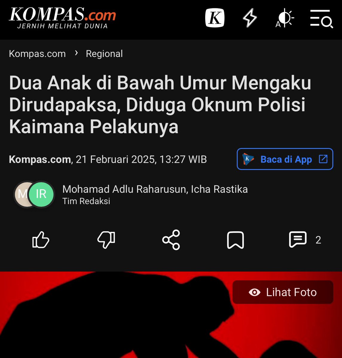 Gaissss alihkan sejenak perhatian kalian dari kasus lagu sukatani karena Selain jadi sarang pembunuh anak2 institusi polisi jadi sarang predator seksual anak! 

Kawal! Kalau gk dikawal bisa2 difitnah seperti yg sudah2