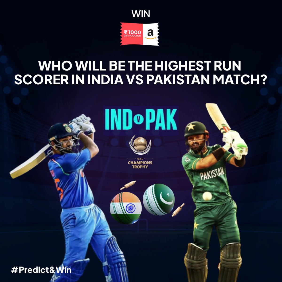 KOTH Gaming (@kothgaming_) on Twitter photo #ContestAlert #Giveaway Predict the top run scorer in the #IndvsPak championship trophy match & win 5 Amazon vouchers worth 1000/-. All you have to do is:-
1. Follow <a href="/KOTHGaming_/">KOTH Gaming</a>
2. Comment with your prediction use #KOTHGaming
3: Tag your friends and ask them #ContestAlert #Giveaway Predict the top run scorer in the #IndvsPak championship trophy match & win 5 Amazon vouchers worth 1000/-. All you have to do is:-
1. Follow <a href="/KOTHGaming_/">KOTH Gaming</a>
2. Comment with your prediction use #KOTHGaming
3: Tag your friends and ask them