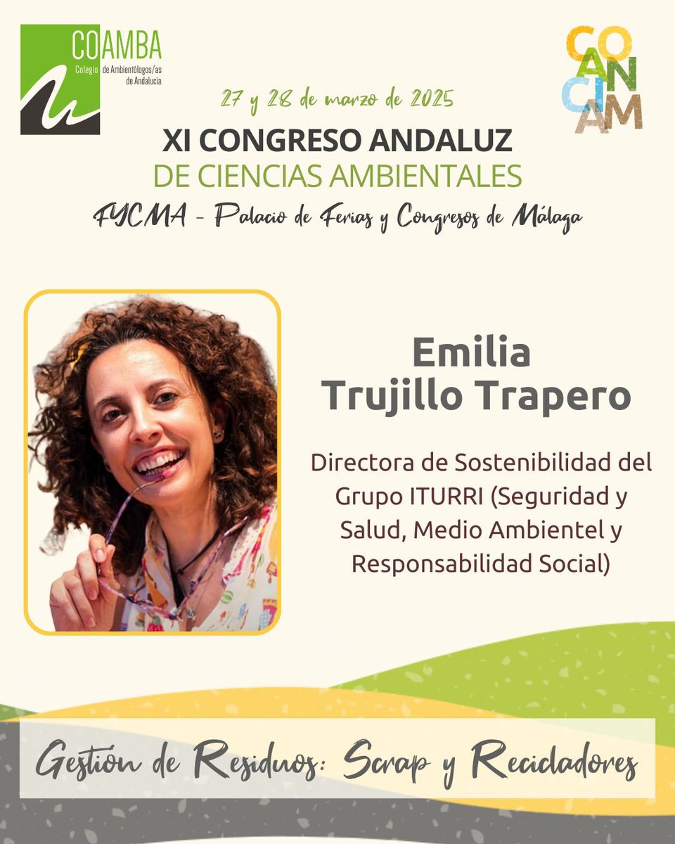 🌿Como siguiente colaborador de #COANCIAM 🌿 Estamos emocionados de darle la bienvenida a Emilia Trujillo Trapero, Directora de Sostenibilidad del Grupo <a href="/ITURRIGroup/">ITURRI</a>.
No pierdas la oportunidad de aprender de los mejores en el evento sostenible del año 
coamba.es/coanciam/inscr…
