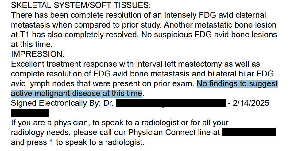 MakisMedicine's tweet image. NEW ARTICLE: IVERMECTIN and MEBENDAZOLE Testimonial with TURBO CANCER

FROM THE BRINK: 35 year old Stage 4 Breast Turbo Cancer patient with "little time left to live" to "NO ACTIVE DISEASE" - the miracle PET/CT scan at 6 months!

This was one of my first Ivermectin Clinic…
