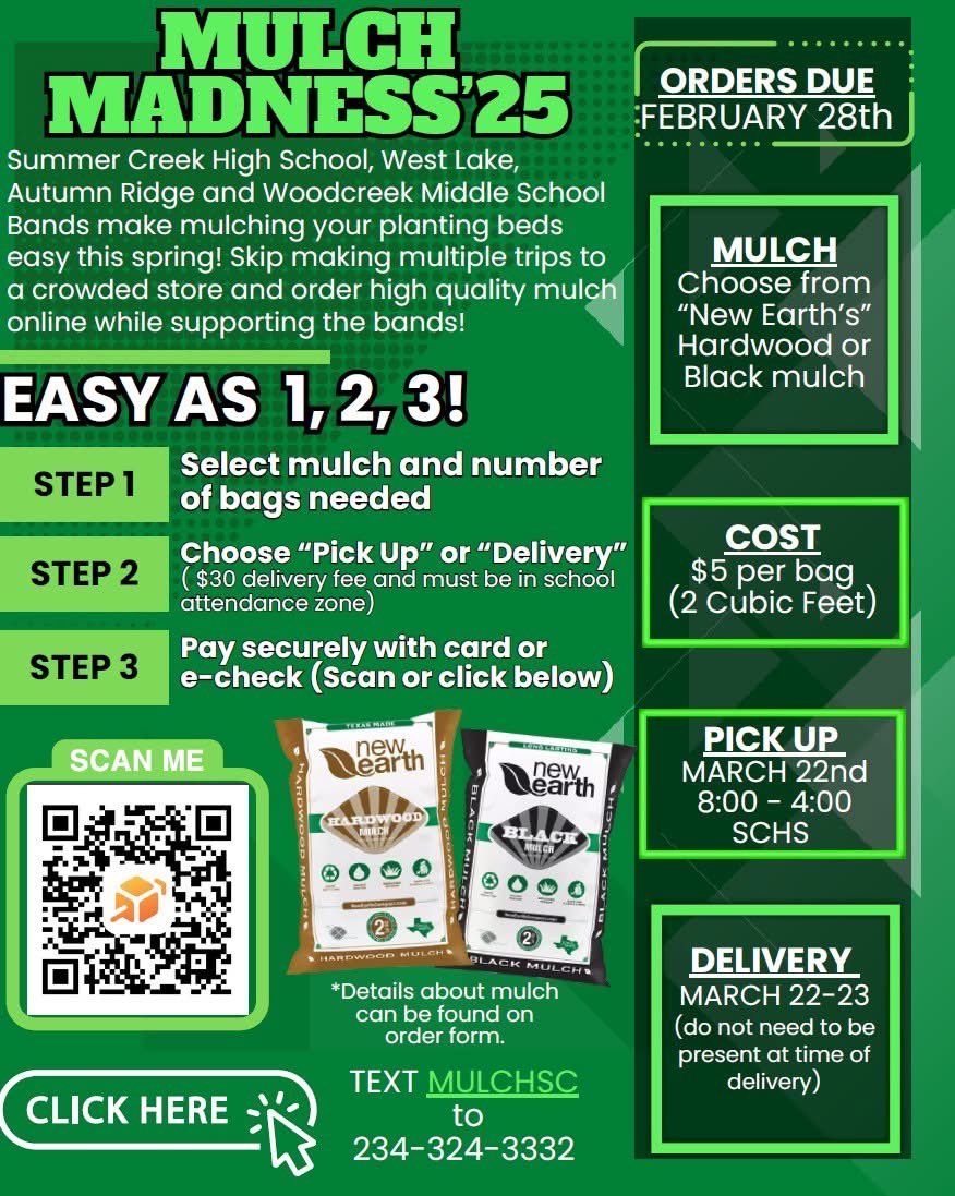 Go get your mulch today!!!