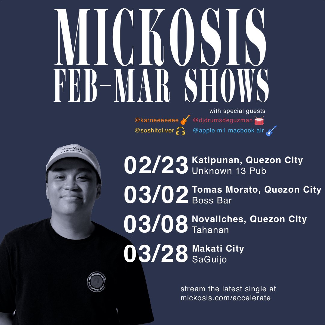Mickosis's tweet photo. Punta kayo gig https://t.co/hwbBgWyW58