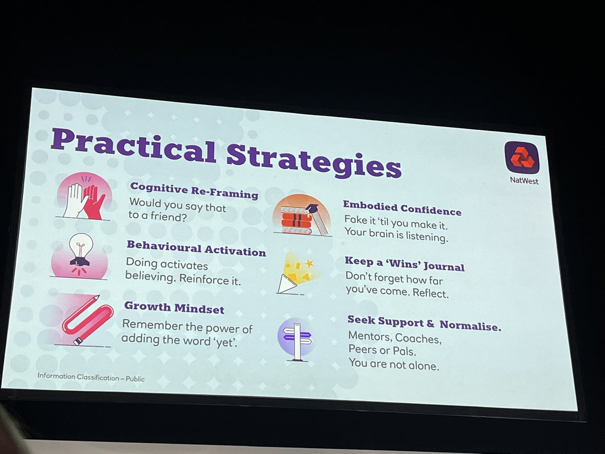 Another fantastic presentation from <a href="/MrsDLewis_NW/">Debbie Lewis @ NatWest</a> about practical strategies in entrepreneurship with <a href="/NatWestBusiness/">NatWest Business</a> at #SBSEvent2025 - definitely implementing embodied confidence and growth mindset!