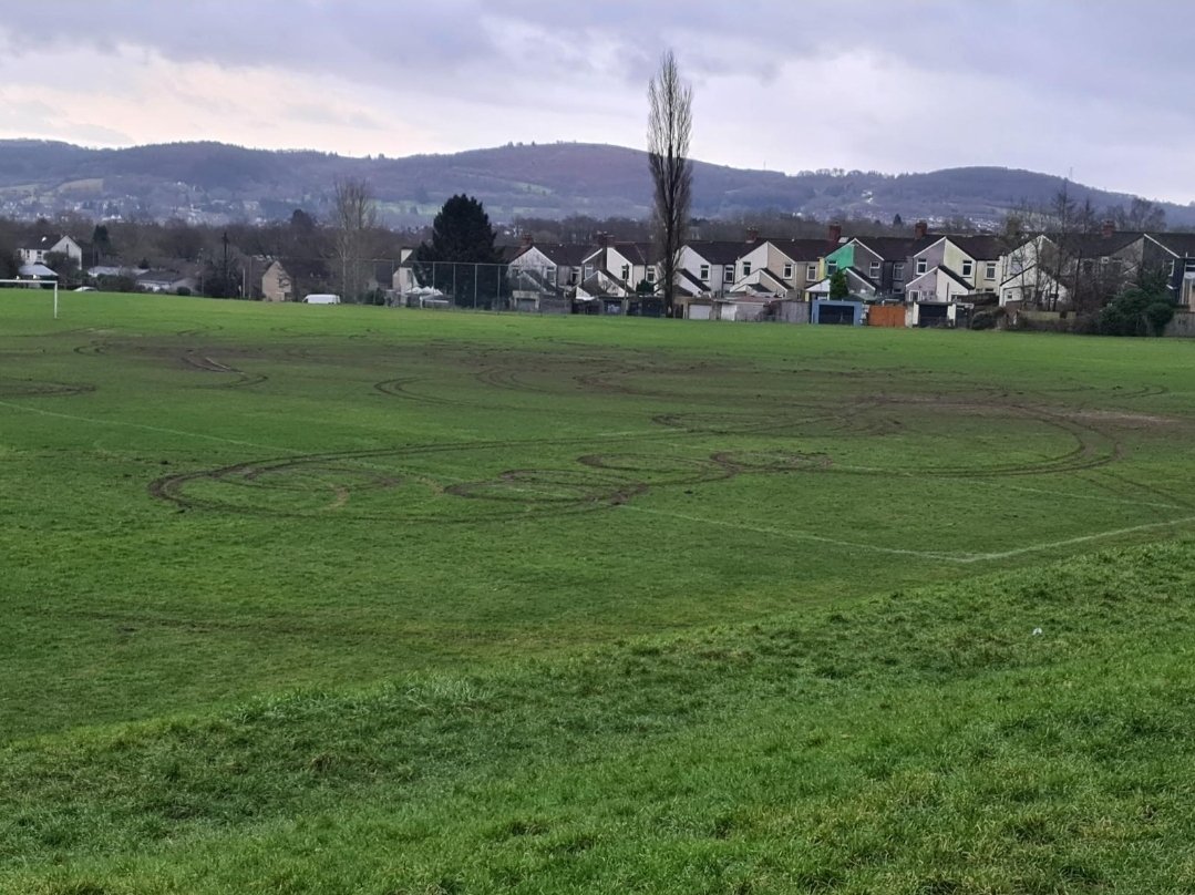 Yet again, our pitch has been used as a motorcross track.

Hope our pitch recovers from this vandalism!

<a href="/sport_leisure/">Sport & Leisure Caerphilly</a>
<a href="/CCBCPitchWise/">Caerphilly PitchWise</a>

Anyone with info, please contact <a href="/gwentpolice/">Gwent Police</a> <a href="/CaerphillyCBC/">CaerphillyCBC</a>