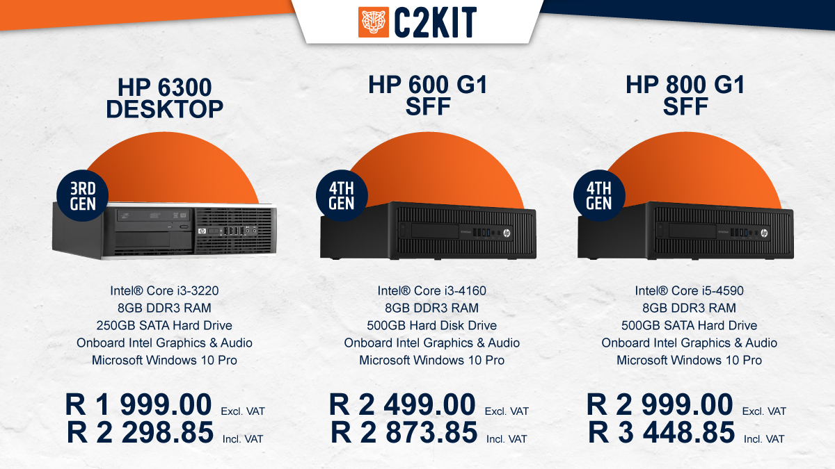 C2KIT's tweet photo. Affordable performance at its best. We offer 3rd &amp; 4th gen desktop and small form factor computers starting from R1,999 (excluding VAT). T&amp;Cs apply.https://t.co/klNMd0arE5
010 001 4204/sales@c2kit.co.za
#C2KIT #BrandSpankingUsed #Refurbished #DesktopPC #smallformfactorpc https://t.co/gKFOzCFndI