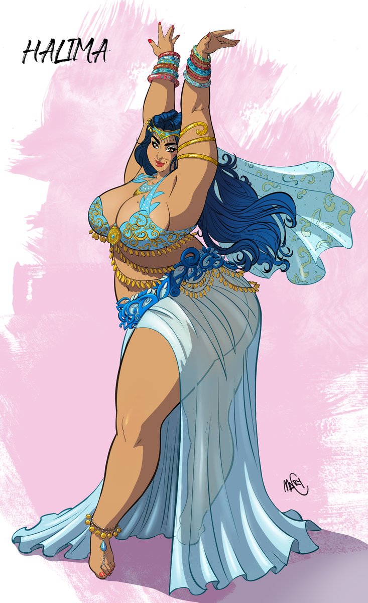 I present to you Halima, another character from my comic book "Les Goulues  : 21 years old, Arab, Mauritanian.
  Edition <a href="/GDBMCasteleven/">セバ・孫</a> , pre-order on Kikcstarter.com   ,#burlesque #curvywoman #comicbooks #plussize #bodypositive #pinup #bbw #lesgoulues #arabiccurvy
