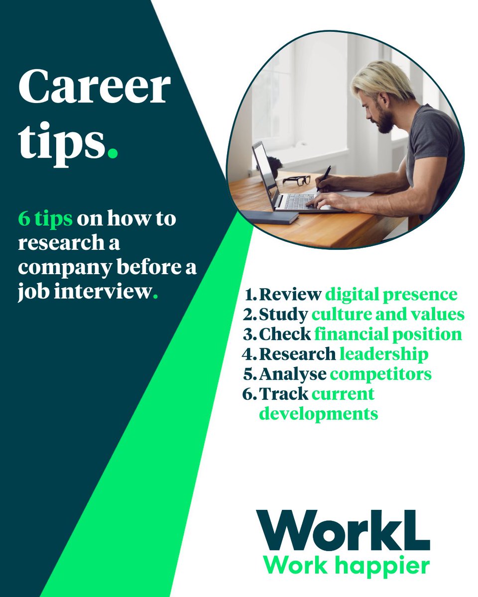 myworkL's tweet image. Ready to ace that job interview? 🌟💼
Read the full article at: ow.ly/F6Nl50UTOA3
#JobInterviewTips #CareerGoals #ResearchLikeAPro #WorkHappier #Interview #CareerAdvice