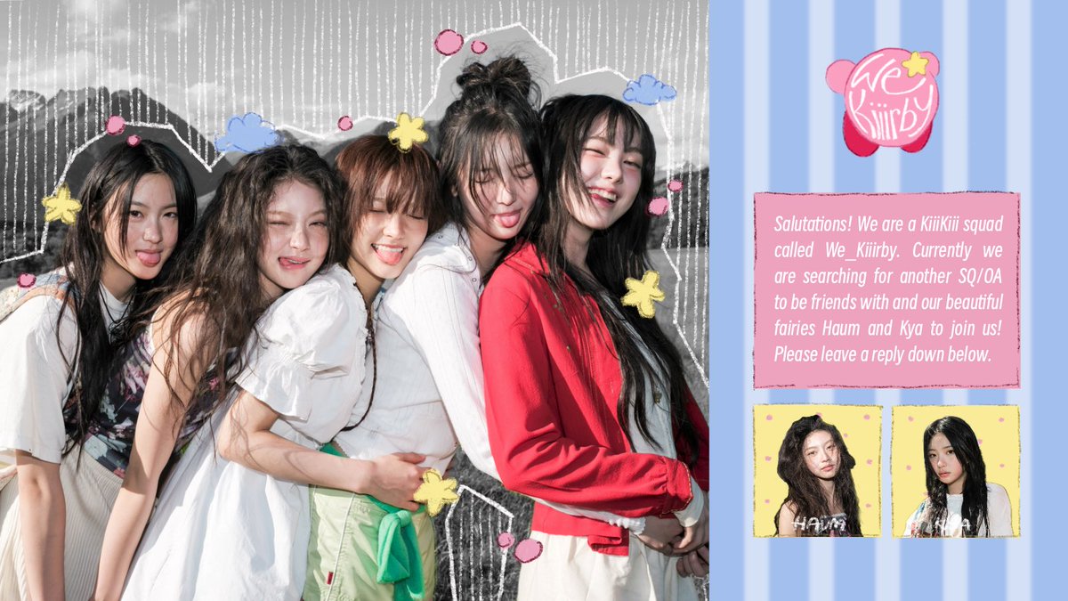 a repost would be greatly appreciated! 🍎🫙🍀

kiiirby’s jam jars are almost full, 3 out of 5 are home! but 𝘏𝘢𝘶𝘮 and 𝘒𝘺𝘢 are still missing! help us find them so we can get back to jam-making. we’re also handing out our friendship cards to fellow SQ/OA, so please tag them!