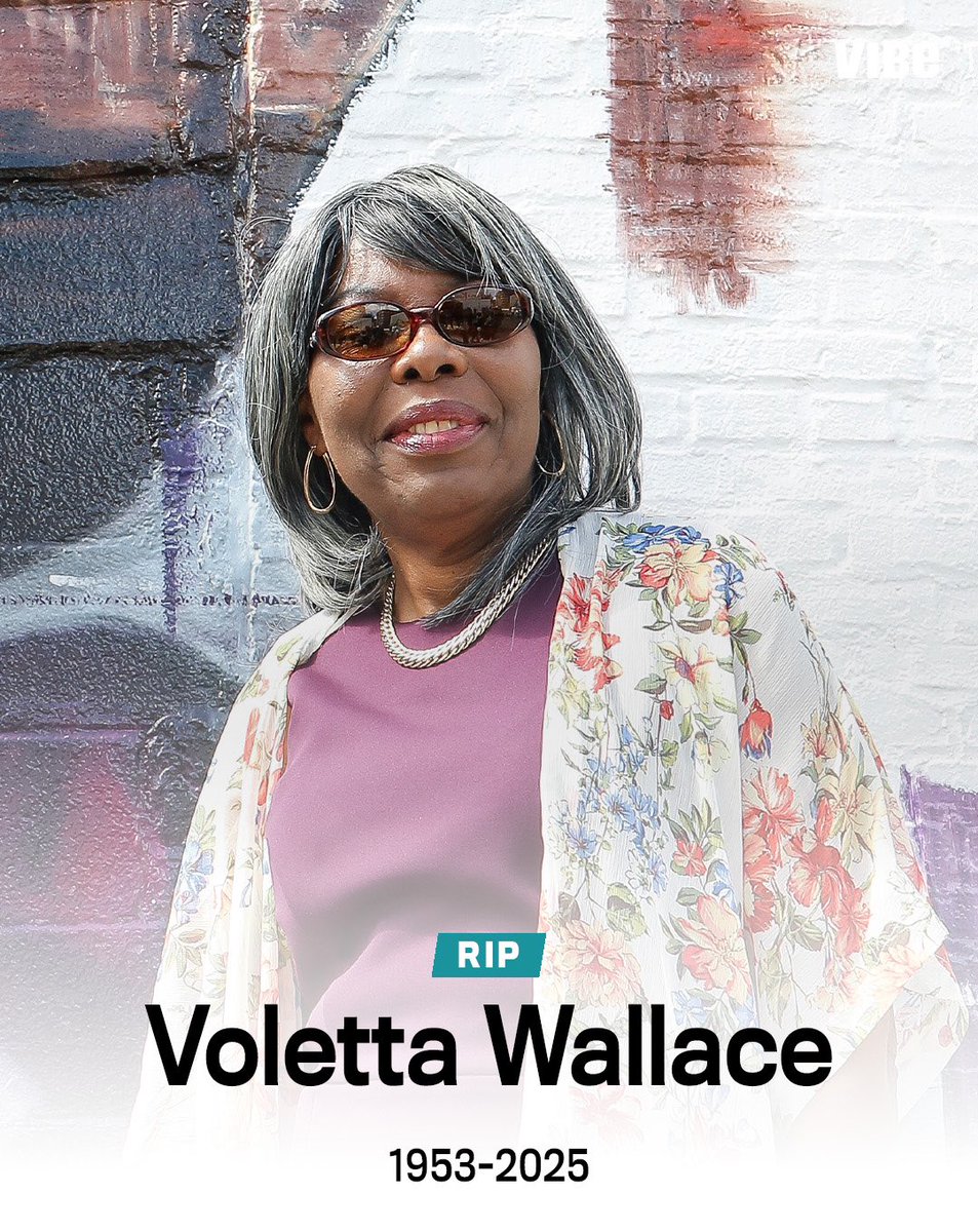VibeMagazine's tweet photo. Voletta Wallace, mother of The Notorious B.I.G., has sadly passed away at the age of 72.🙏🏾🤍 📸: Getty Images https://t.co/4lSQEr0sxz