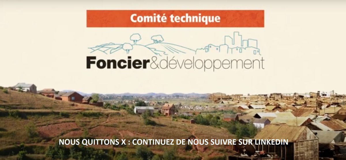 Comité technique "Foncier & développement" tweet media