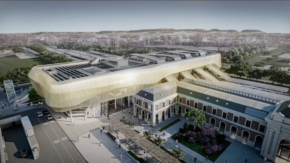 ArqVA's tweet image. Hace unos días se presentó en Valladolid el proyecto de nueva estación de tren.
Presentada personalmente por el vallisoletano Ministro de Transporte y Movilidad Sostenible parece haber tenido una muy buena acogida.

En esta cuenta tenemos pocas certezas, muchas dudas.