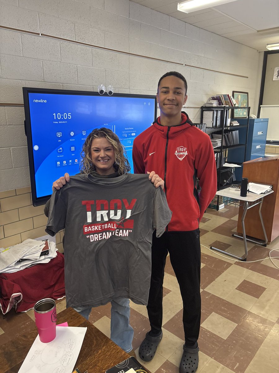 For Teacher Appreciation week, I chose Mrs.  Owens. Even though she is new to Troy this year, my class immediately connected with her and it was amazing to see. Mrs. Owens is a teacher you dream to have. Thank you Mrs. Owens <a href="/TroyTrojanBball/">Troy Trojan Basketball</a>