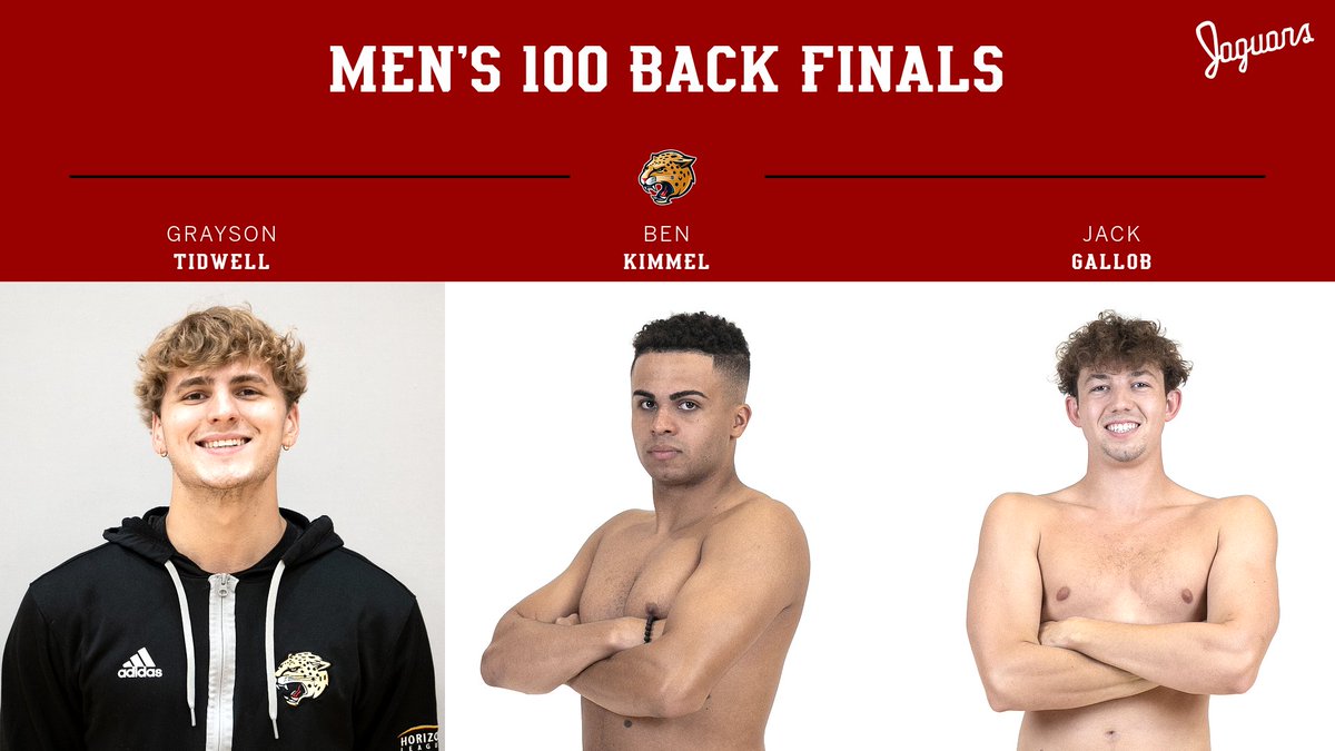 Grayson Tidwell, Ben Kimmel and Jack Gallob all earn spots in the men's 100 back championship finals! 💪

#LetsGoJags