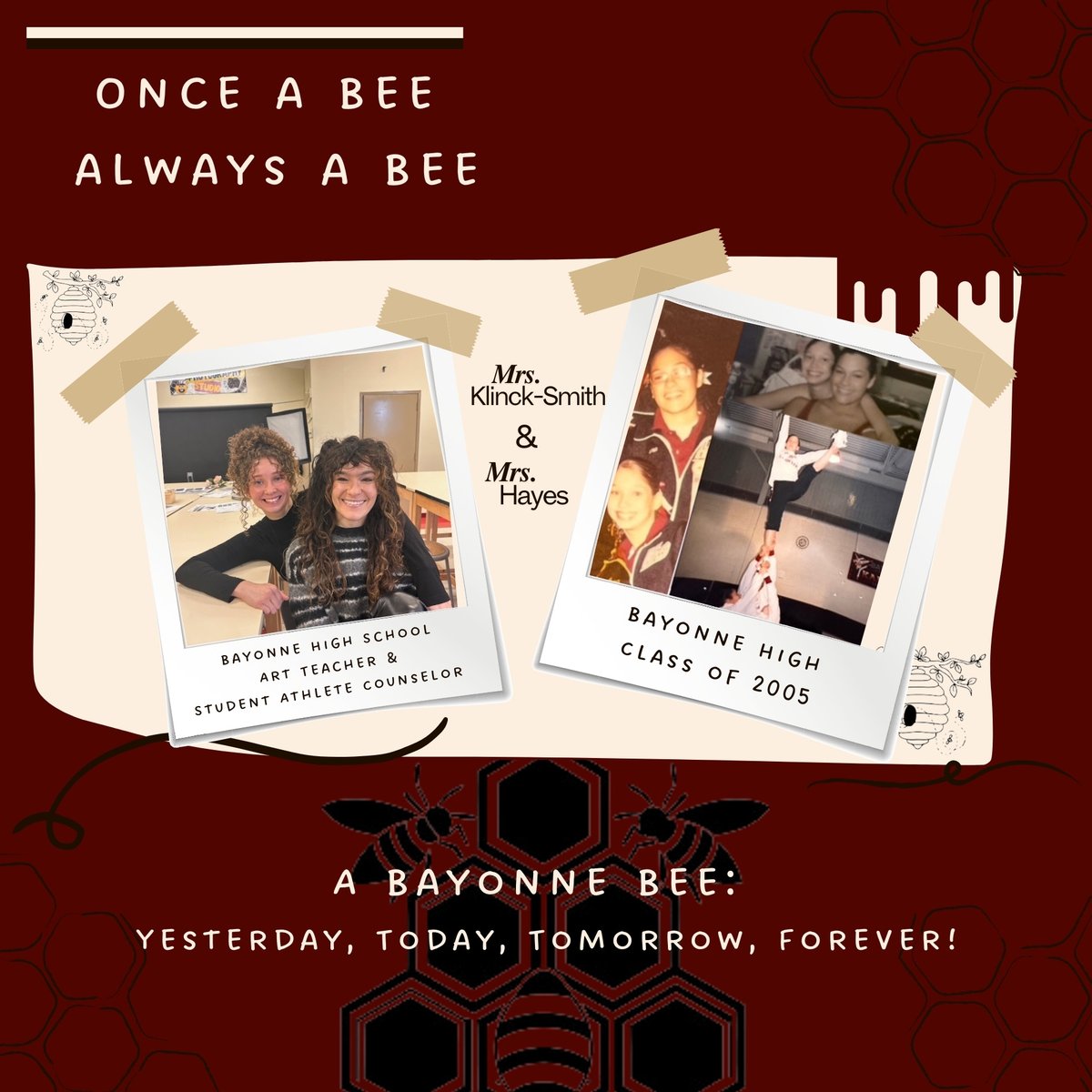 BayonneBOE's tweet image. 7 years later! Our Queen Bees are STATE bound! 📣🏆 Your HIVE is rooting for you!! Shoutout to BHS alums &amp;amp; national cheer competitors Mrs. Hayes &amp;amp; Mrs. Klinck-Smith for their continued dedication! &quot;Once A Bee Always A Bee!&quot; #BeePride #FacultyHighlight 🐝 
@BayonneHigh