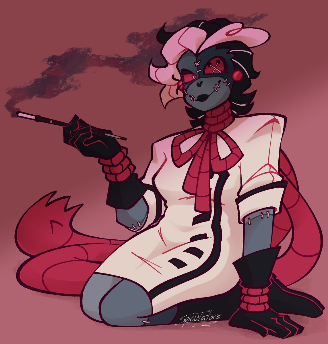 Drawing I did of my OC, Veronica 🪡🧶