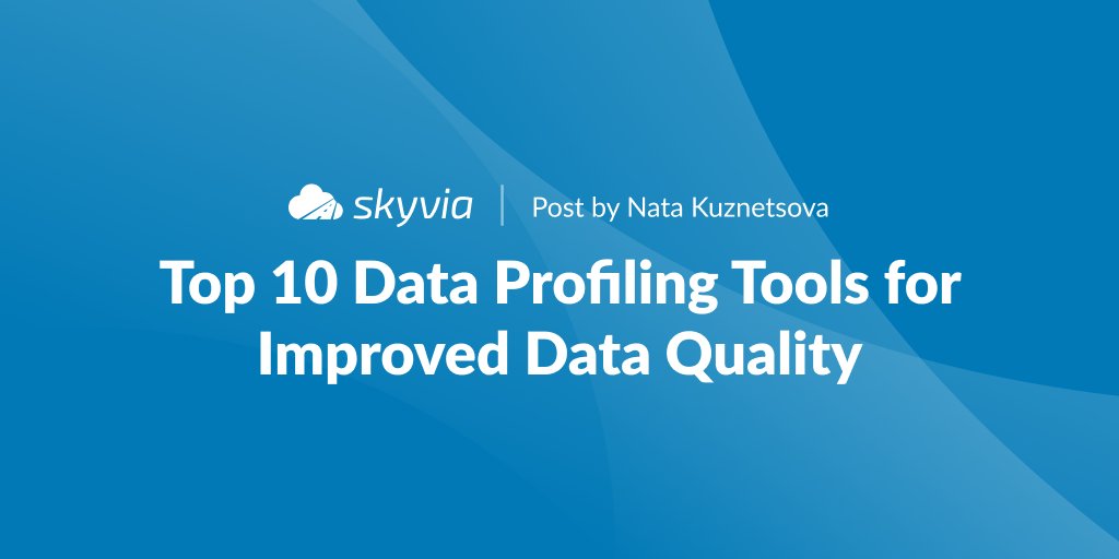 SkyviaService's tweet image. Discover the top 10 data profiling tools to improve data integrity and decision-making. 
Read more: 
blog.skyvia.com/data-profiling… #DataQuality #DataProfiling #ETL #DataManagement #BusinessIntelligence #Skyvia