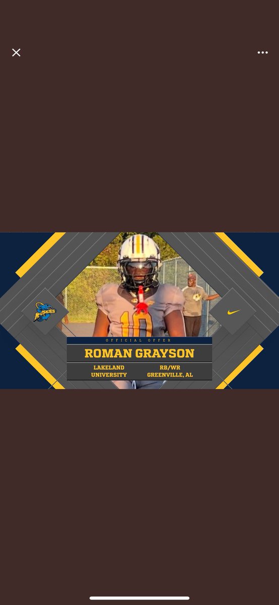 Roman Grayson (@roman_grayson2) on Twitter photo #AGTG After a great conversation with <a href="/LUCoachFeest/">Larry Feest</a> I am blessed to receive an offer from <a href="/LUMuskieFB/">Lakeland Football</a> #AGTG After a great conversation with <a href="/LUCoachFeest/">Larry Feest</a> I am blessed to receive an offer from <a href="/LUMuskieFB/">Lakeland Football</a>