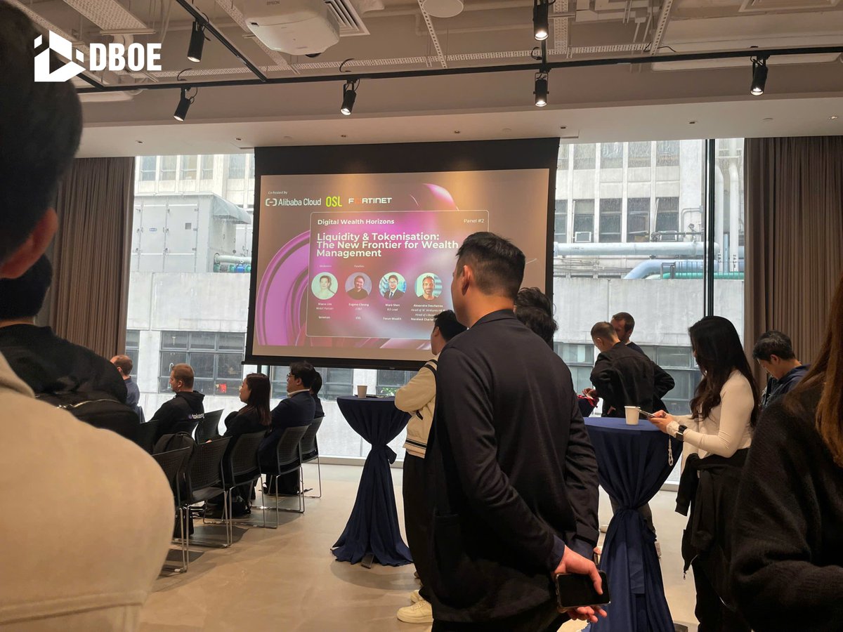 🌟 DBOE Recap at Digital Wealth Horizons: Tokenisation &amp; Security in Hong Kong! 

Today, Feb 21, DBOE joined industry leaders like Alibaba Cloud, OSL, and Fortinet to explore the future of digital finance. 

Key takeaways:

🔹 Tokenisation is transforming RWAs, unlocking