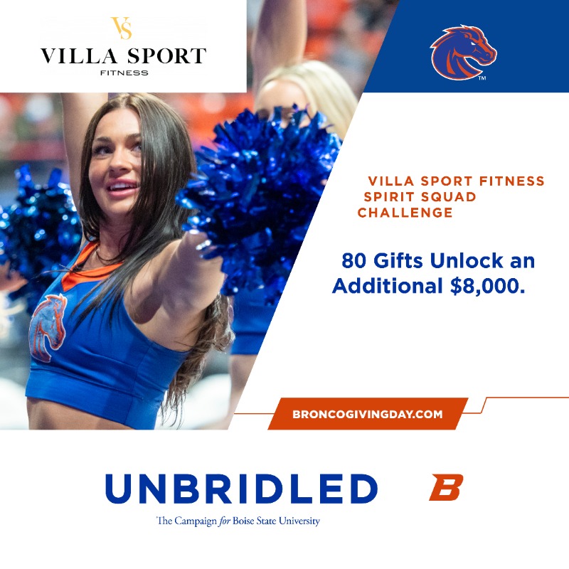 Support <a href="/BroncoSpirit/">Boise State Spirit Squad</a> on #BroncoGivingDay!

💙🧡🎉 Don’t forget to cheer on your sidelines by sharing their name(s) on the donor wall!

Be a Bronco Giving Day donor at bit.ly/Bronco-Giving-….

#BoiseStateAlumni #BroncosGive #UNBRIDLED 
<a href="/Albertsons/">Albertsons</a> <a href="/BoiseState/">Boise State University</a> <a href="/BroncoSports/">Boise State Broncos</a>