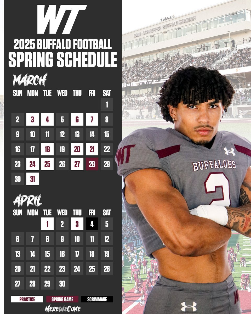 🚨 Spring Game Moved to Friday, March 28th 🚨

#BuffNation | #HereWeCome
