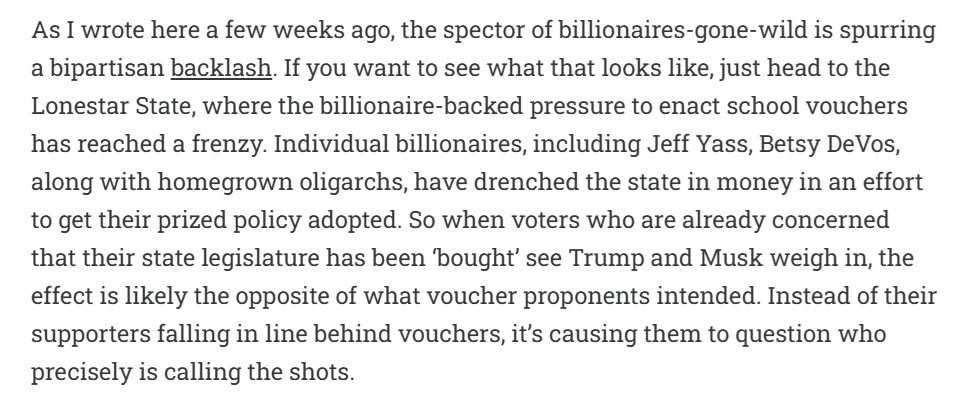 I talk to as many Trump supporters as I can these days. Which is how I know that his education agenda is raising all kinds of red flags. From vouchers to controversial picks to lead the Dept of Ed, Trump is charting an unpopular course, &amp; losing some of his base as a result