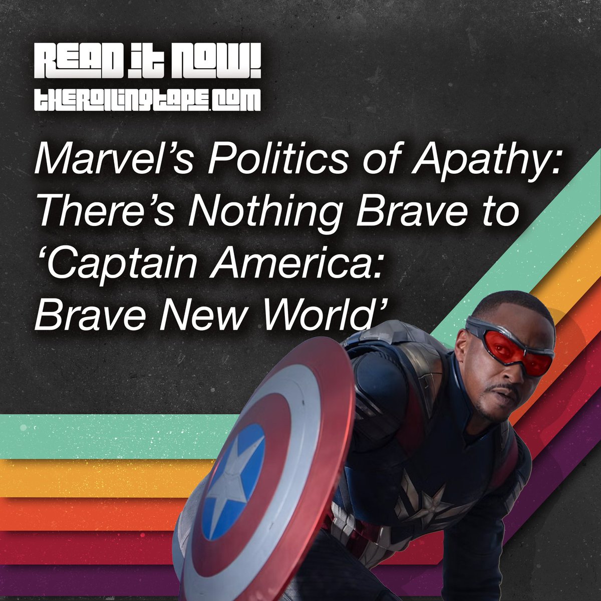 In wake of its release, <a href="/carsonsburton/">Carson Burton</a> explores the cowardice of #CaptainAmericaBraveNewWorld through the context of our current political climate.

therollingtape.com/marvels-politi…

#TheRollingTape #MCU #CaptainAmerica #FilmReview