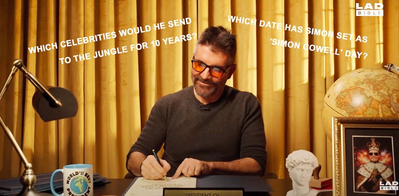 If Simon Cowell was president the world. Watch the hilarious video of the laws he would pass. justsimoncowell.com/latest-news/if…