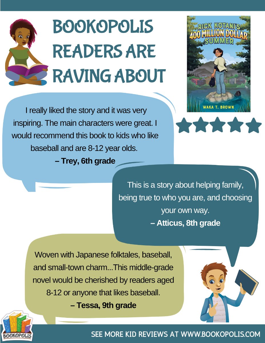 See why elementary and middle school readers are raving about RICK KOTANI, the new book from award-winning author <a href="/W_T_Brown/">Waka 和歌</a>. Enter for a chance to win a FREE copy from <a href="/HarperChildrens/">HarperKids</a> bit.ly/BOOK_GIVEAWAY #elachat #mglit #middlegrade #freebooks #kidbaseball