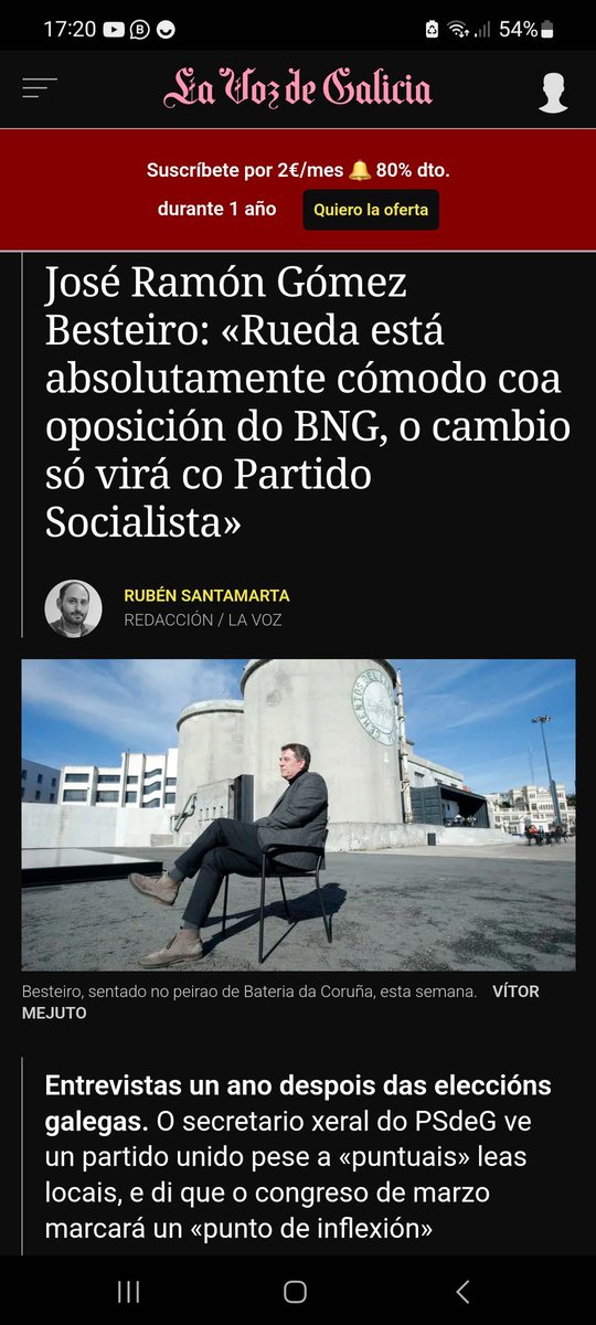 PERPLEJO.
Besteiro dice que la noche electoral del 18F fue "agridulce". Llevó al PSdeG al peor resultado de nuestra historia. No sé cuál fue la parte dulce🤷.
Dulce fue para Rueda, para nosotros no.
Advertí en el pasado de a dónde nos llevaban y ocurrió📉 Lo vuelvo a advertir🤷🌹