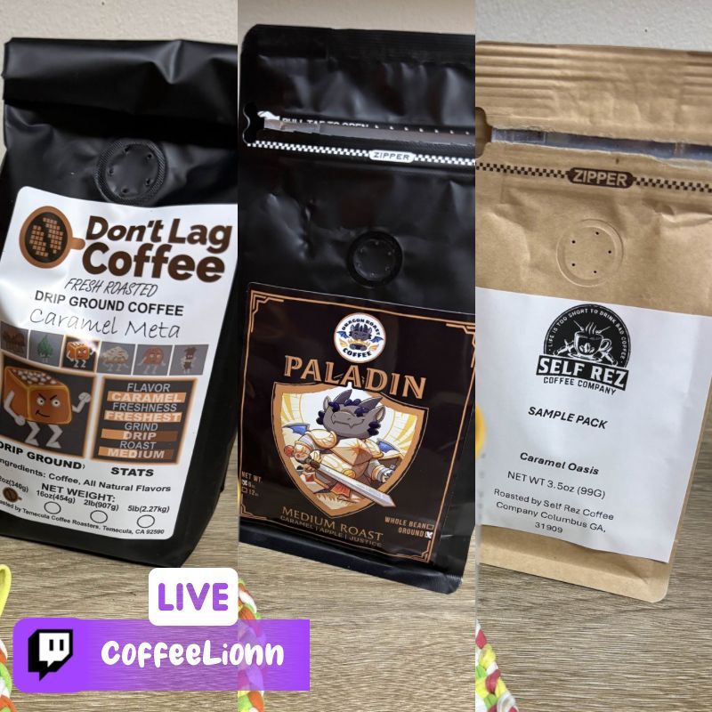 CoffeeLionn ☕️🦁 (@coffeelionn) on Twitter photo Do you like coffee? Looking for new brands to try? Want an opinion from someone who loves coffee?
Stop by my stream to ask questions about and hear my thoughts on <a href="/SelfRezCoffeeCo/">Self Rez Coffee Co</a>, <a href="/DontLagCoffee/">Don't Lag Coffee</a>, & <a href="/DragonRoast/">Dragon Roast Coffee</a> ☕️
Link in bio ☕️ Do you like coffee? Looking for new brands to try? Want an opinion from someone who loves coffee?
Stop by my stream to ask questions about and hear my thoughts on <a href="/SelfRezCoffeeCo/">Self Rez Coffee Co</a>, <a href="/DontLagCoffee/">Don't Lag Coffee</a>, & <a href="/DragonRoast/">Dragon Roast Coffee</a> ☕️
Link in bio ☕️