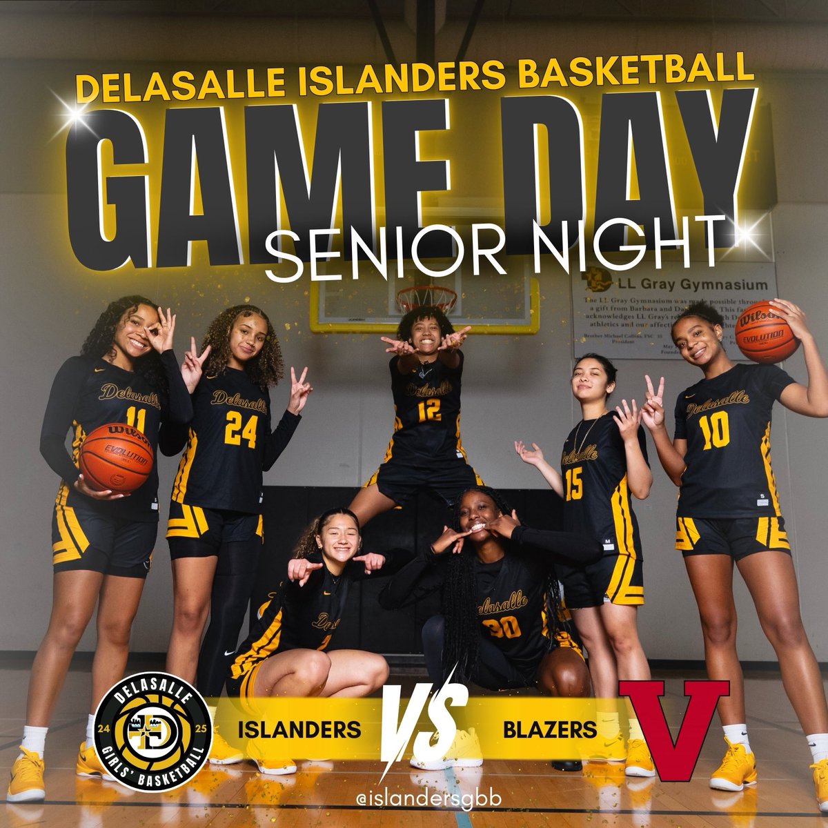 GAME DAY- SENIOR NIGHT!🎓 

Pack the gym tonight to help us celebrate our 9 amazing Seniors for the Islanders last regular season game!

🆚 Visitation Blazers 
📍 The Island🏝️ 
🕒 JV - 5:30pm
     Varsity - 7:00pm 

#defendtheisland #weoverme